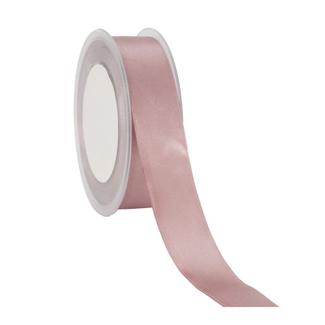 Satijnlint Oud Roze 25 Mm 25 Meter Op Rol