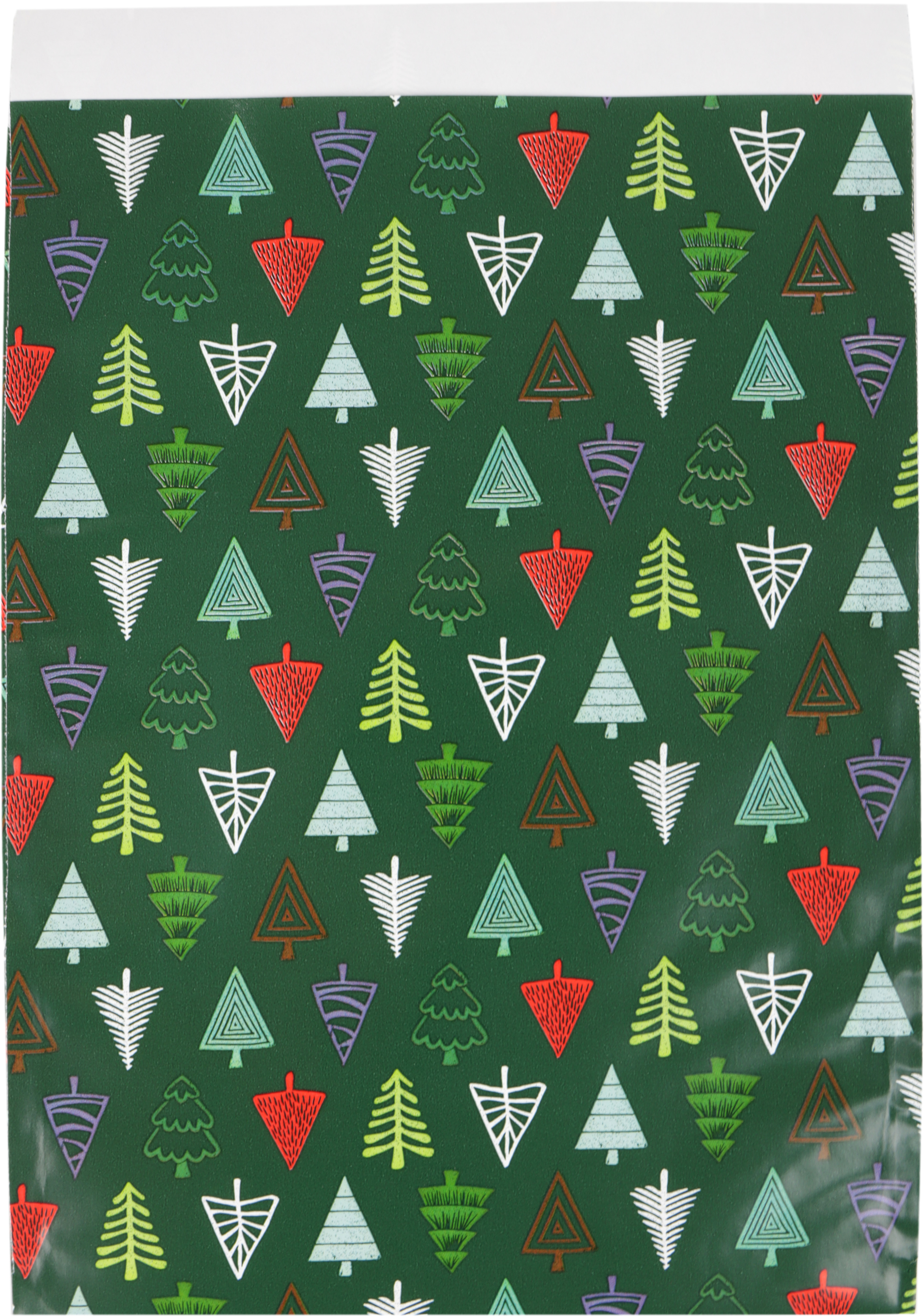 Papieren zakjes kerstboom groen A4 25 x 34 + 4 cm (100 stuks)