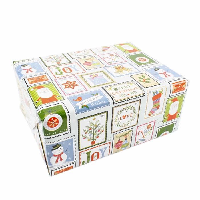 Inpakpapier Christmas Stamps 50 cm (200 meter)