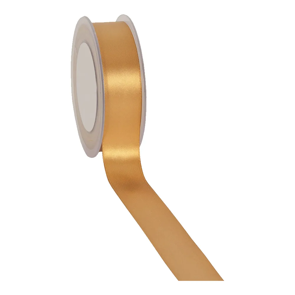 Satijnlint goud 25 mm (25 meter)