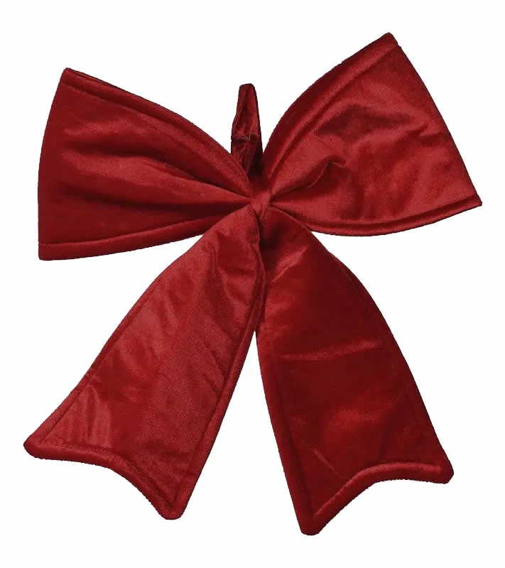 Decoratie strik velvet rood 30 x 34 cm (1 stuk)